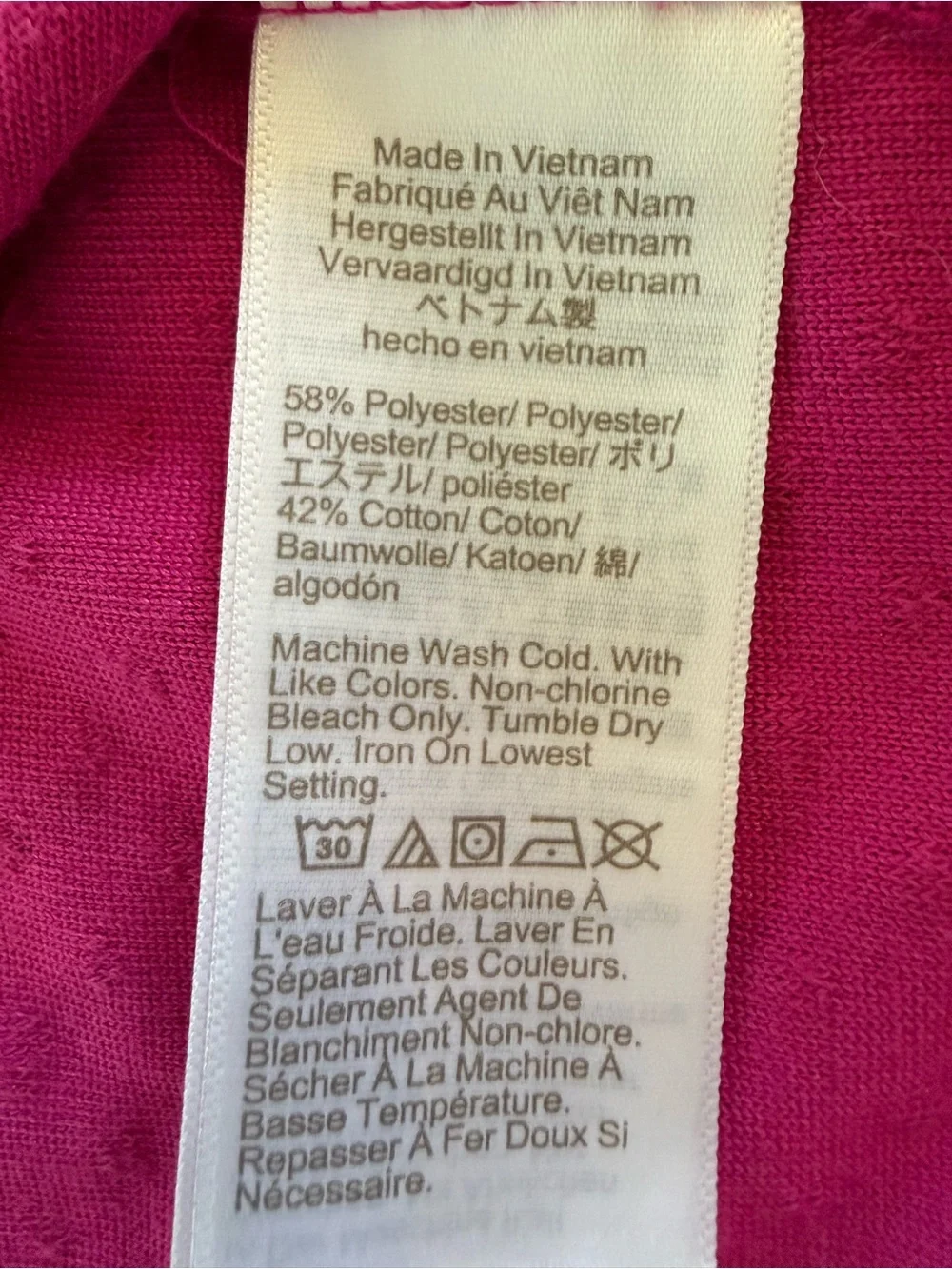J.Crew Fuchsia Swiss Dot Tiered Puff Sleeve Dress Size Medium
